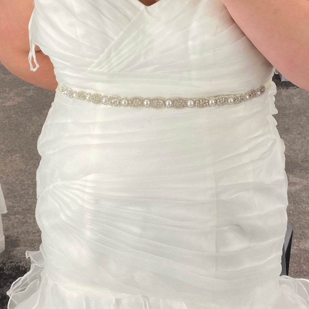 David’s bridal Pearl wedding sash